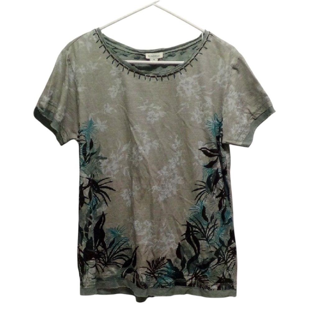 Sundance Green Floral Short Sleeve Shirt - Picture 1 of 5
